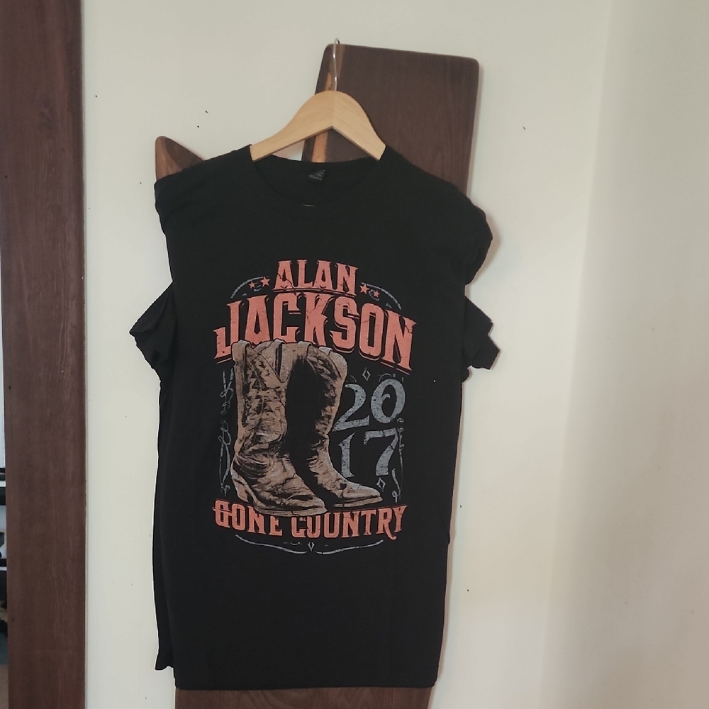 Alan Jackson Gone Country 2017 Tee Black Size XL
